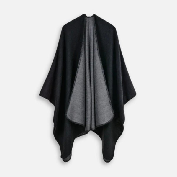 cape poncho noir