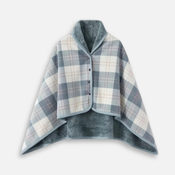 cape poncho bleu clair