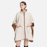 manteau poncho zippé
