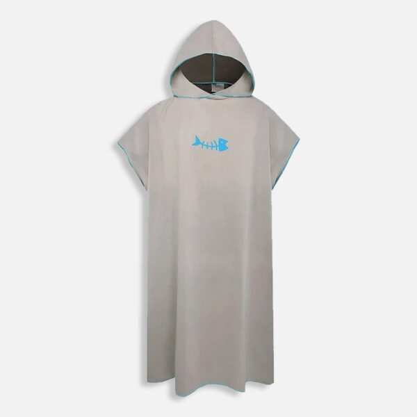 poncho microfibre gris