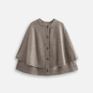 poncho boutonné élégant