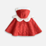 Cape poncho bébé rouge