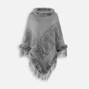 poncho chaud franges