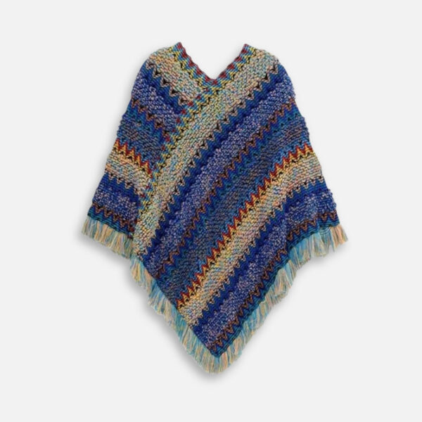 Poncho Chaud Peruvien en coton