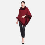 luxueux poncho hiver