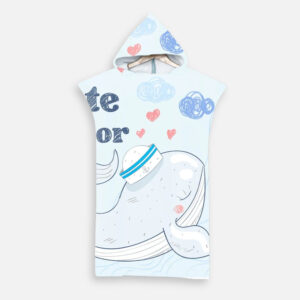 Poncho De Bain Enfant Baleine Marine