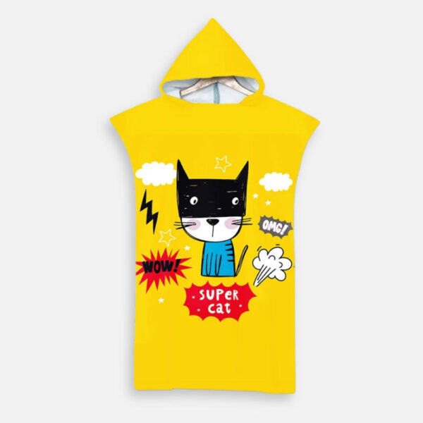 Poncho Bain Enfant Super Cat