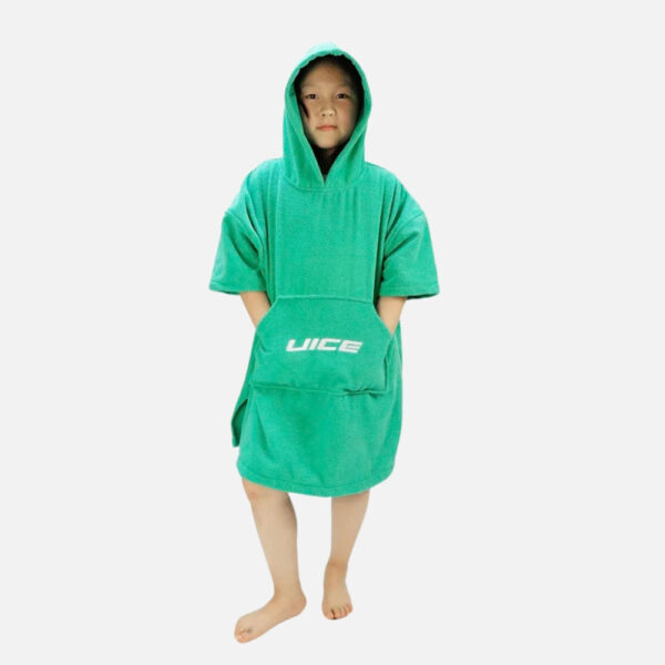 Poncho de bain vert