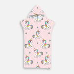 poncho de bain licorne