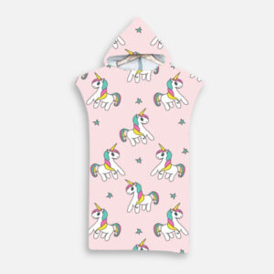poncho de bain licorne