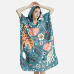 poncho bain tropical femmes