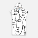 poncho de bain visages