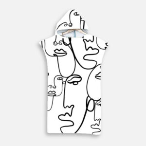 poncho de bain visages