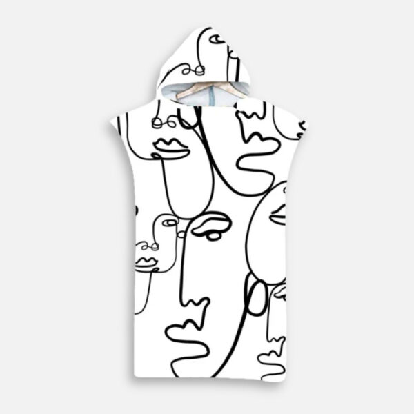 poncho de bain visages