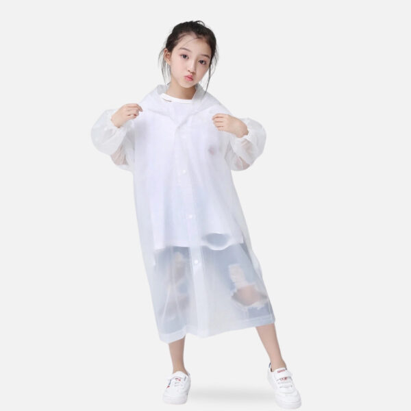 poncho de pluie blanc enfant
