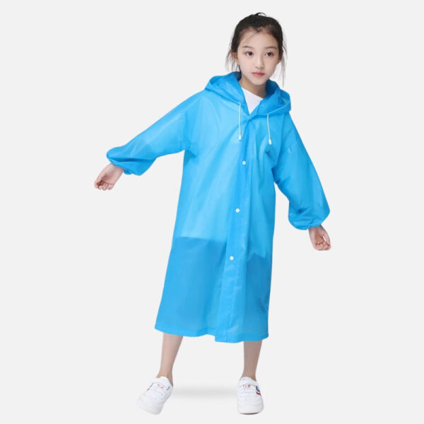 poncho pluie enfant bleu