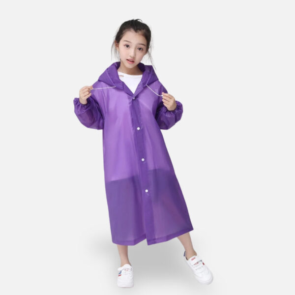 poncho violet pour enfant