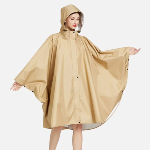 poncho pluie femme beige