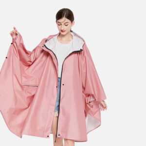 poncho de pluie femme rose