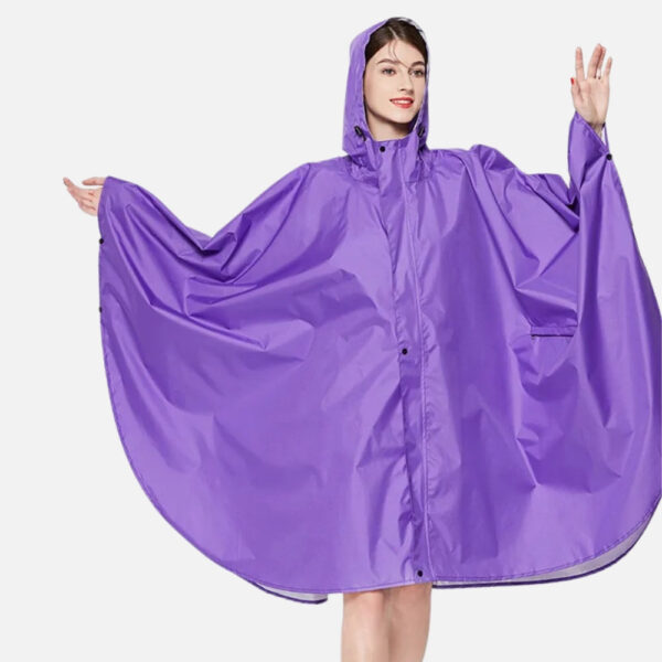 poncho de pluie femme violet