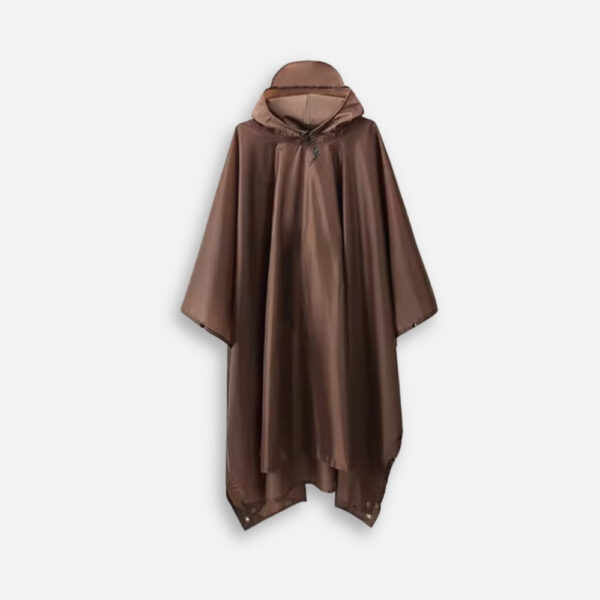 poncho pluie marron