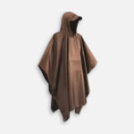 cape poncho imperméable marron