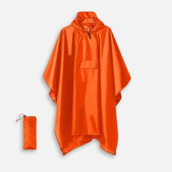 poncho de pluie orange