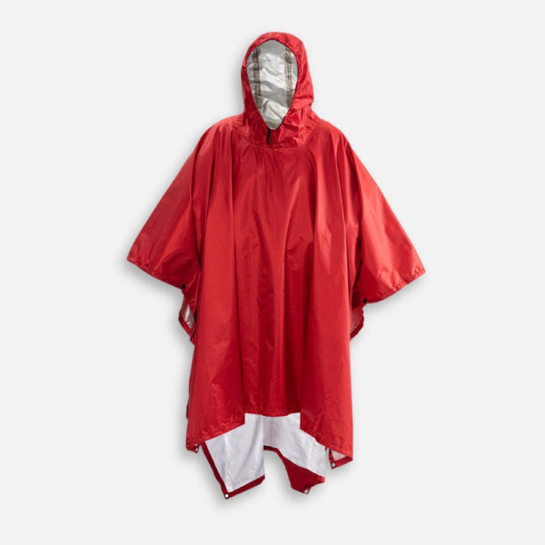 poncho rouge imperméable