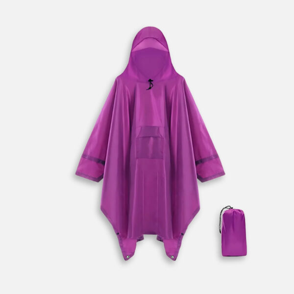 Poncho De Pluie Violet élégant