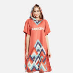 poncho de bain rouge