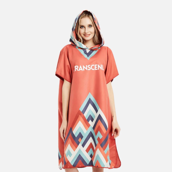 poncho de bain rouge