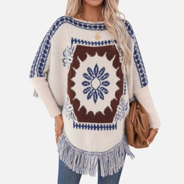 poncho ethnique femme