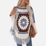 poncho péruvien coloré