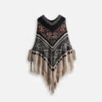 poncho frangé bohème