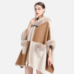 mode poncho fourrure