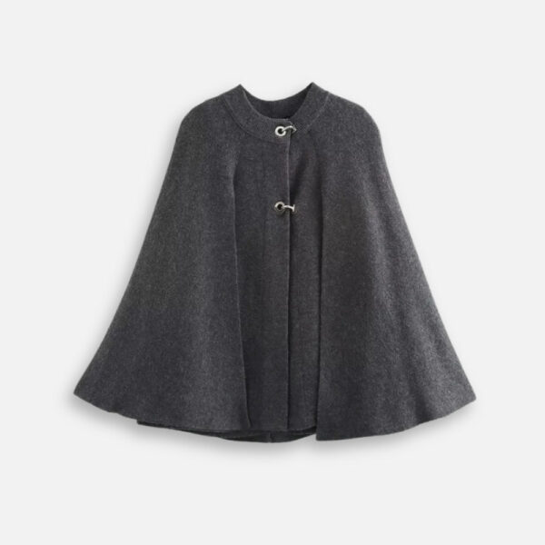 poncho femme gris