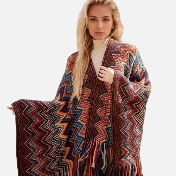 poncho femme style péruvien