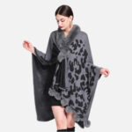 poncho tacheté en coton
