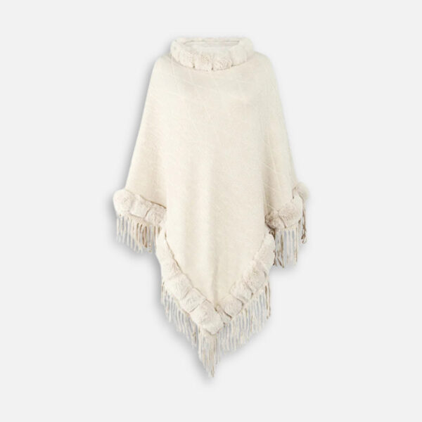 poncho fourrure élégance