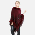 Fourrure et flocons poncho