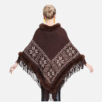 Cape poncho avec flocons