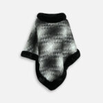 poncho grise en fourrure