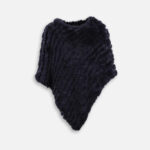 style poncho bleu
