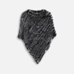 Poncho Noir Luxueux