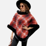 Poncho élégant en fourrure