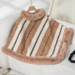 Cape poncho rayures