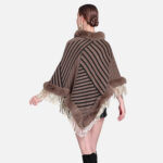 poncho hiver rayé