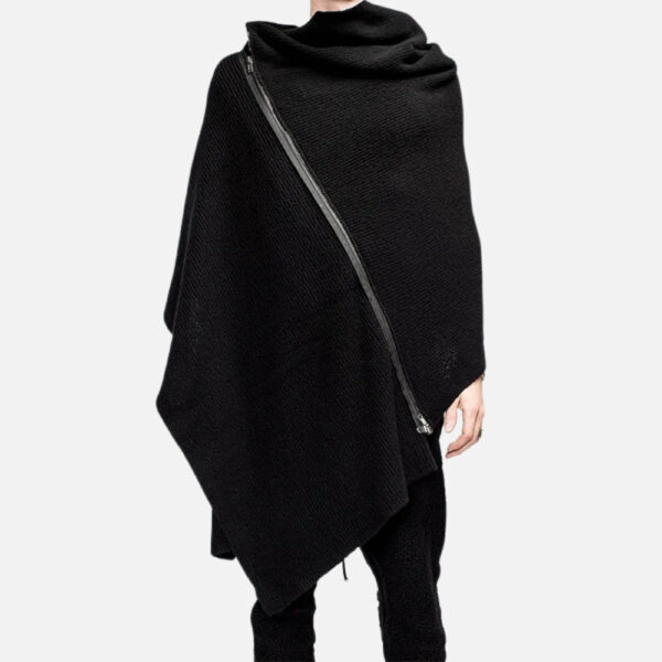 poncho homme zip