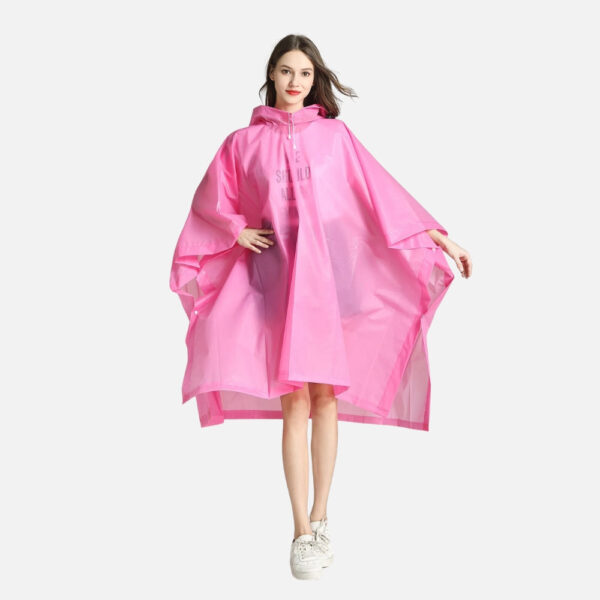 poncho imperméable rose