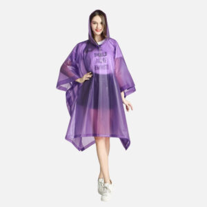cape poncho violet pluie